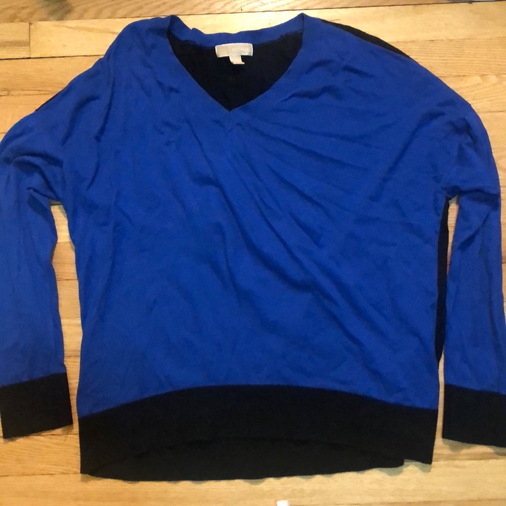 Michael Kors block blue and black sweater
